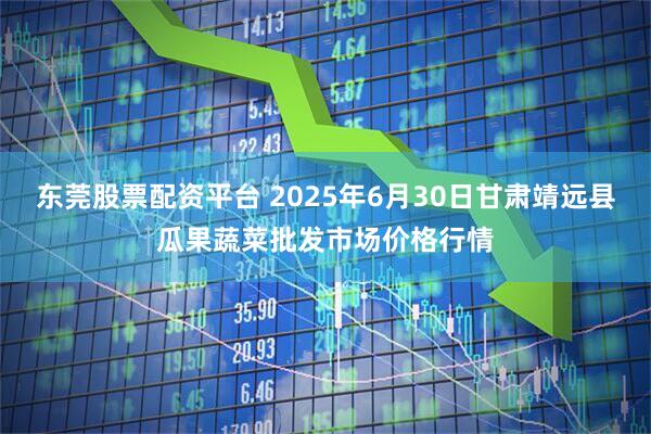 东莞股票配资平台 2025年6月30日甘肃靖远县瓜果蔬菜批发市场价格行情